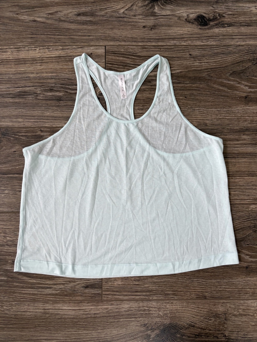 Athleta Sheer Blue Racerback Tank Top